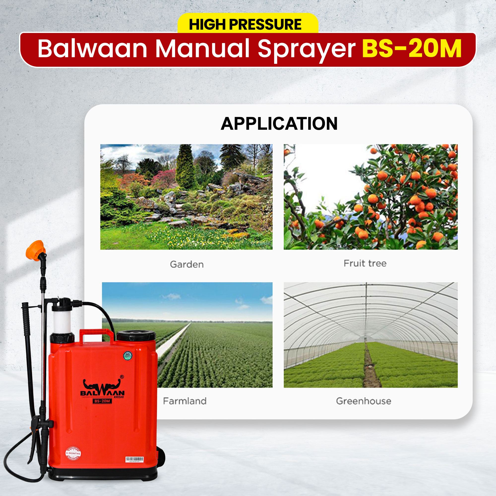Balwaan BS 20M Manual Sprayer (Gold Series) 8