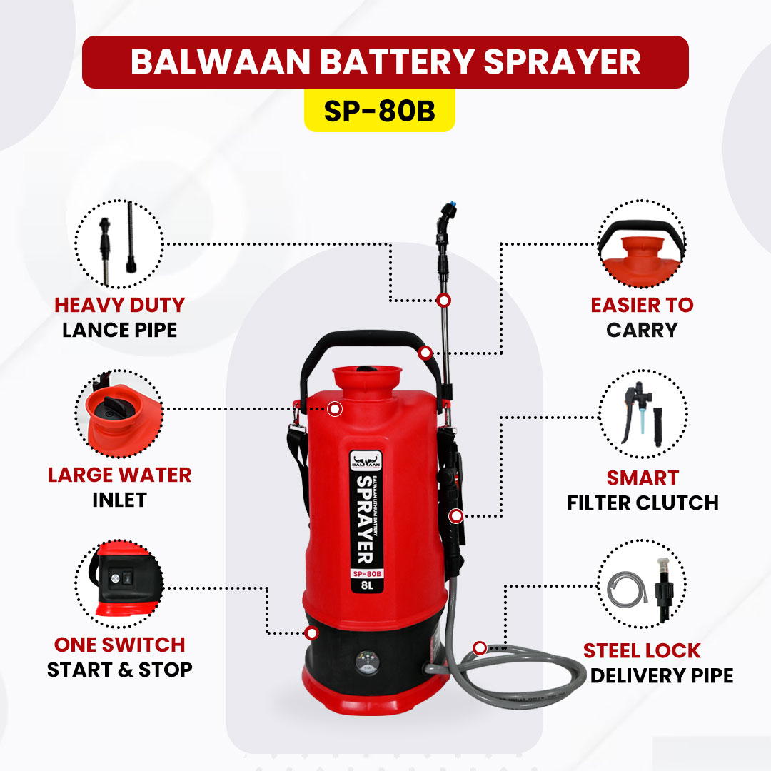 Balwaan SP 80B Li-Ion Battery Sprayer (8L) 4