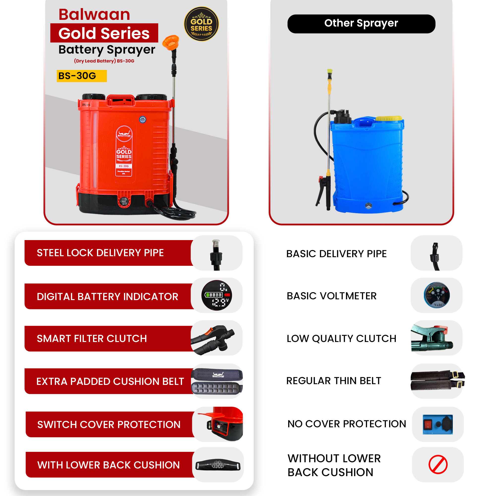 Balwaan BS 30G (Gold Series) Battery Sprayer 5