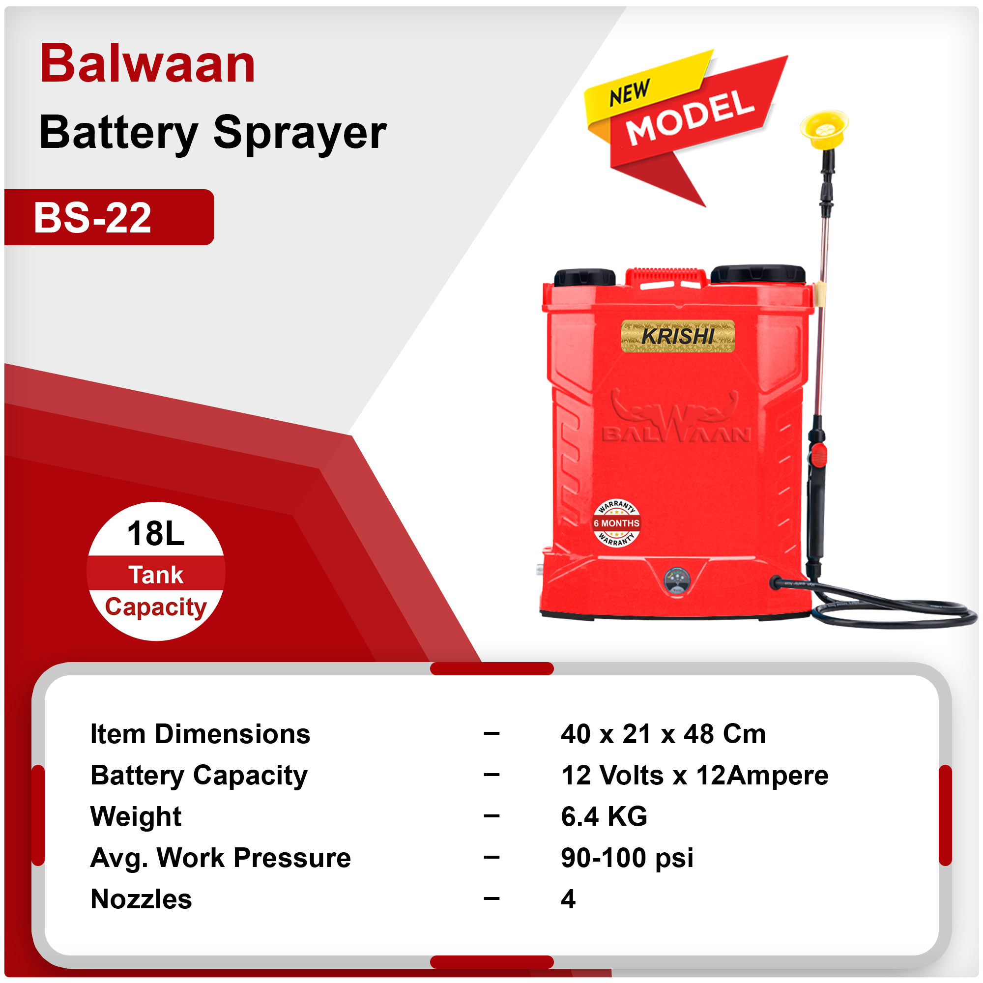 Balwaan BS 22 Battery Sprayer 4
