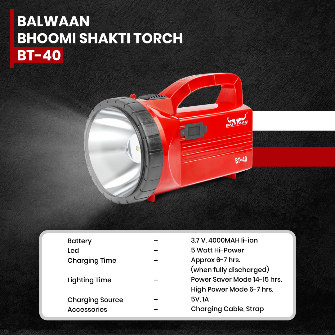 Balwaan Shakti BT 40 Flashlight Torch 4